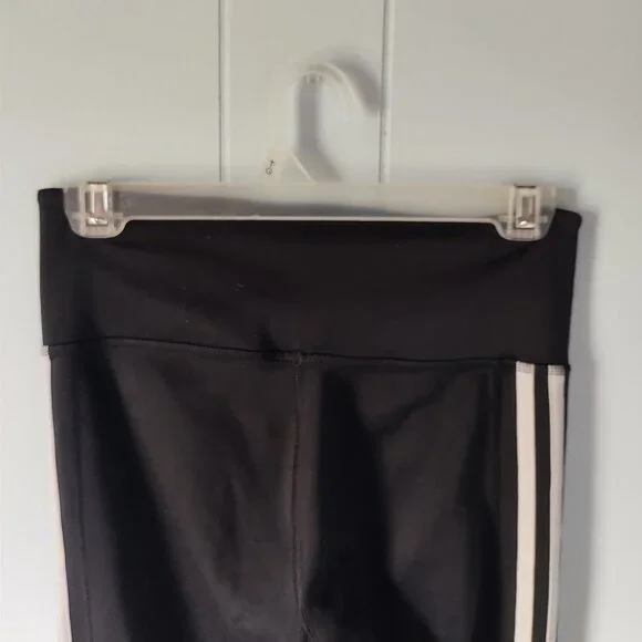 Black Adidas Climalite High Rise 3 Stripe Legging Sz S - Picture 6 of 7